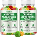 Creatine Monohydraat Gummies 5g - Creatine for Women & Men - Pre Workout supplement voor spierkracht, spier Builder, energie Boost Low Sugar Kauwbare Creatine Gummies 160 Tel.