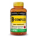 MASON NATURAL Vitamin B,Complex, 300,Day Supply, for Normal Nerve Support and Energy Metabolism, 100 Softgels (Pack of 3)