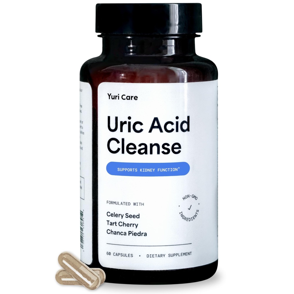 Natuurlijke Uric Acid Reiniging met 2000mg Selderij Zaad, 1000mg Chanca Piedra, Granaatappel Extract, Tart Cherry Extract Capsules - Nierreiniging Detox & Reparatie voor Uric Acid Flush