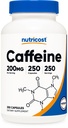 Nutricost Cafeïnepillen, 200mg per portie (250 capsules)