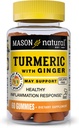 MASON NATUURLIJKE Kurkuma met Gember Gummies, Natuurlijke Gezamenlijke Ondersteuning & Antioxidant Formule, Tropische Fruit smaak, 60 Gummies