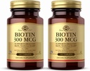Solgar Biotin 300 mcg - 100 tabletten, verpakking van 2 - Ondersteunt gezonde huid, nagels en haren - Non-GMO, Veganistisch, Glutenvrij, Zuivelvrij, Kosjer - 200 totale porties