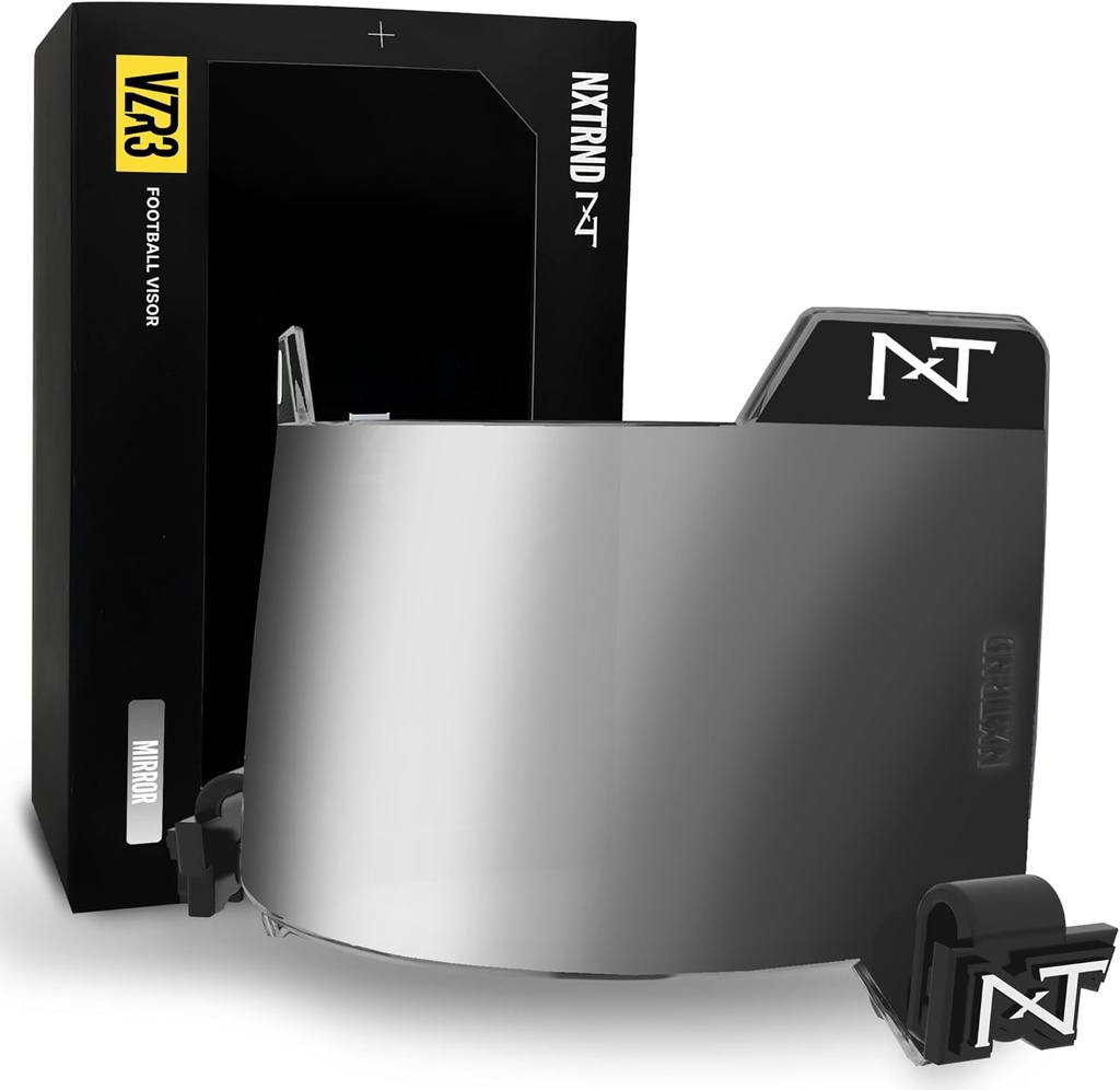 Nxtrnd VZR3 Voetbal Visor, gebogen lens technologie, past volwassen en jeugd voetbal Helmen