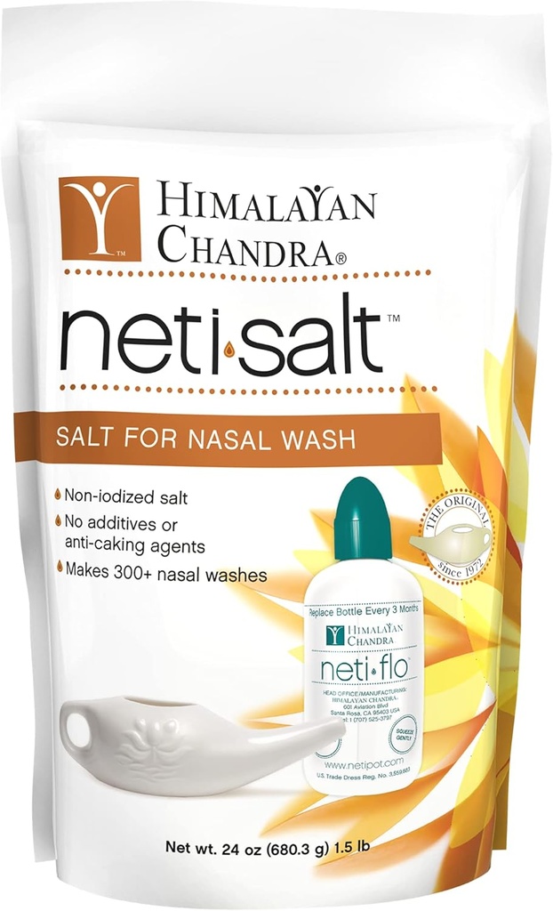Himalaya Instituut Neti Pot Zoutzak - 1,5 lbs - Verpakking van 2