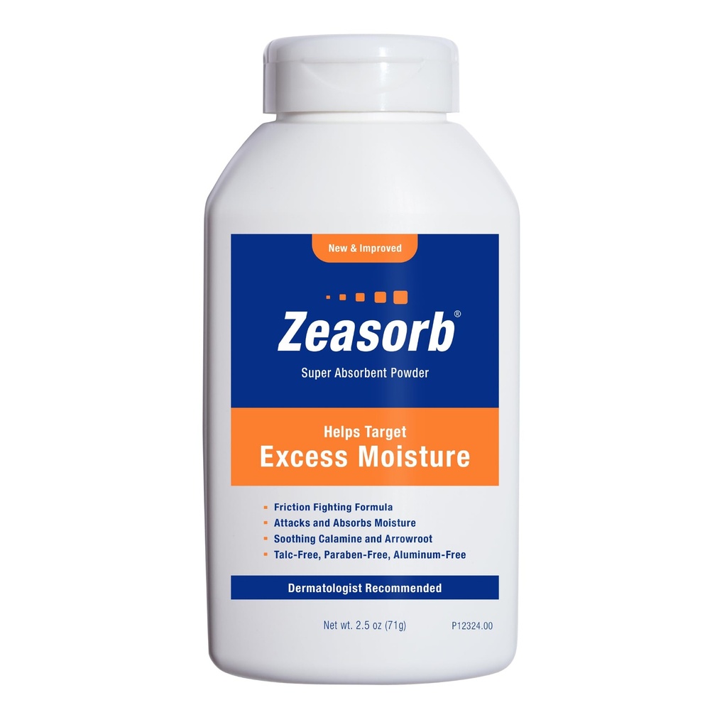 Zeasorb Preventie, Super Absorberende overmatige vochtpoeder om Chafing & Jeuk te voorkomen, 2,5 Oz