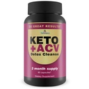 3X Great Results - Keto + ACV Detox Cleanse - 3 Month Supply - Body Cleanse Detox - Colon Cleanse - Advanced Keto Detox Cleanse Formula with Fiber - Support Digestion & Immune Health