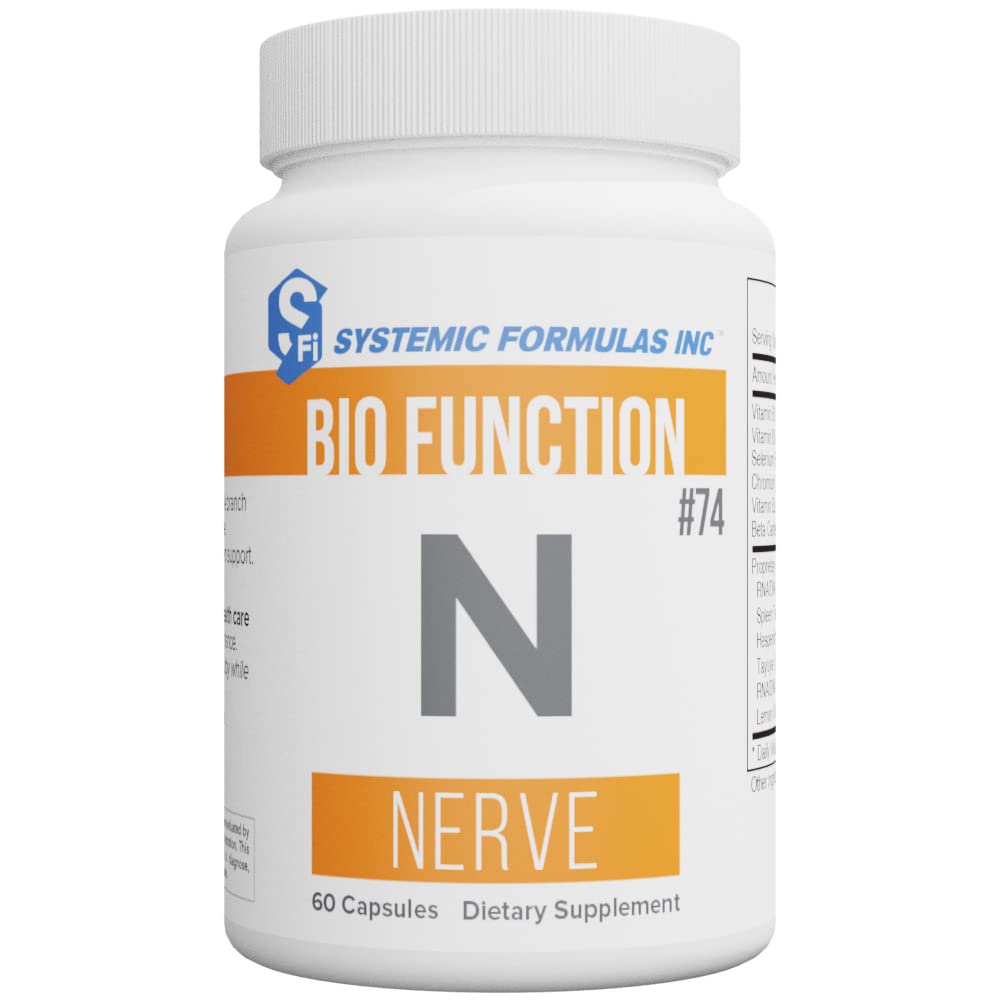 Systemic Formulas Nerve - 60 Capsules Bio Function #74. Nervous Systemic Support Supplement.