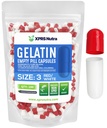XPRS Nutra Maat 3 Lege Capsules - 100 Telle Lege Gelatine Capsules - Pillen DIY Capsule Vulling - Pure Bovine Pill Gel Caps Vulbare Do-It-Yourself Vitaminen en Supplementen (Rood/Wit)