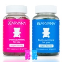 Bearvana Top & Peach Support Combo Pack Gummy's voor vrouwen 9 Kruidenextracten met inbegrip van Fenegriek, Maca & & en . . . Essentiële vitamines . . Berry Flavor 2 Pack (120 Gummies)