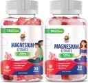 Magnesium Gummies voor volwassenen - 500mg en Magnesium Gummies voor volwassenen - 100mg. Kalm Magnesium Kauwen - Magnesium Citrate Kauwbare Supplement voor Mood & Muscle Support