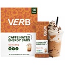 Verb Cafeïnated Energy Bars Mocha Chip (26g, Pack of 16) 110-Calorie Delicious Low Sugar Energy Bar - Vegan Glutenvrij On-the Go Snack met 80mg Groene Thee Cafeïne, Alleen Real-Food Ingrediënten