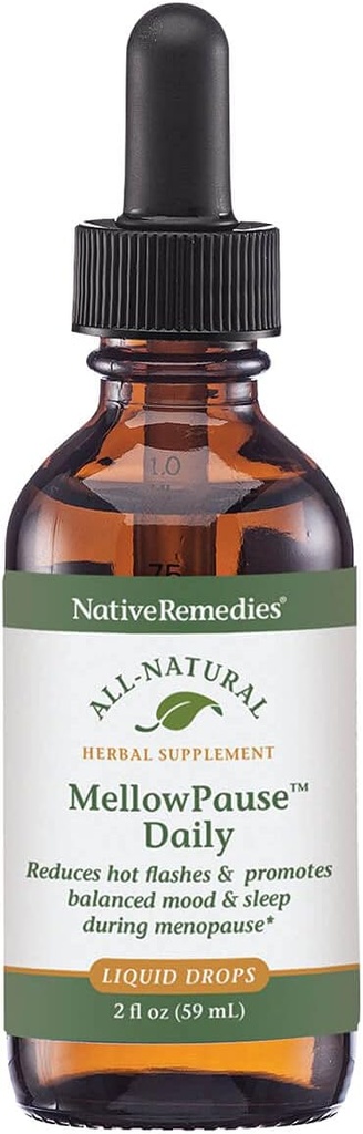 Native Remedies MellowPause - Natuurlijke Homeopathische Formule helpt verminderen Hot Flashes, Mood Swings, Slapeloosheid en Nacht Sweaters