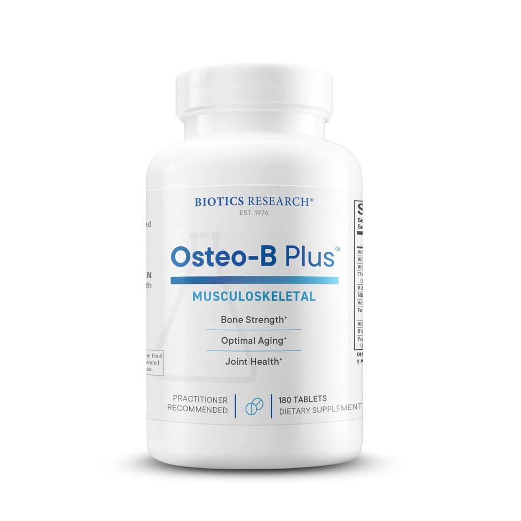 Biotica Onderzoek Osteo B Plus Optimale Bone Health Ondersteuning met vitamine K, Mg, Ca, gezonde veroudering, gezuiverd Chondroïtine Sulfates 180 tabletten