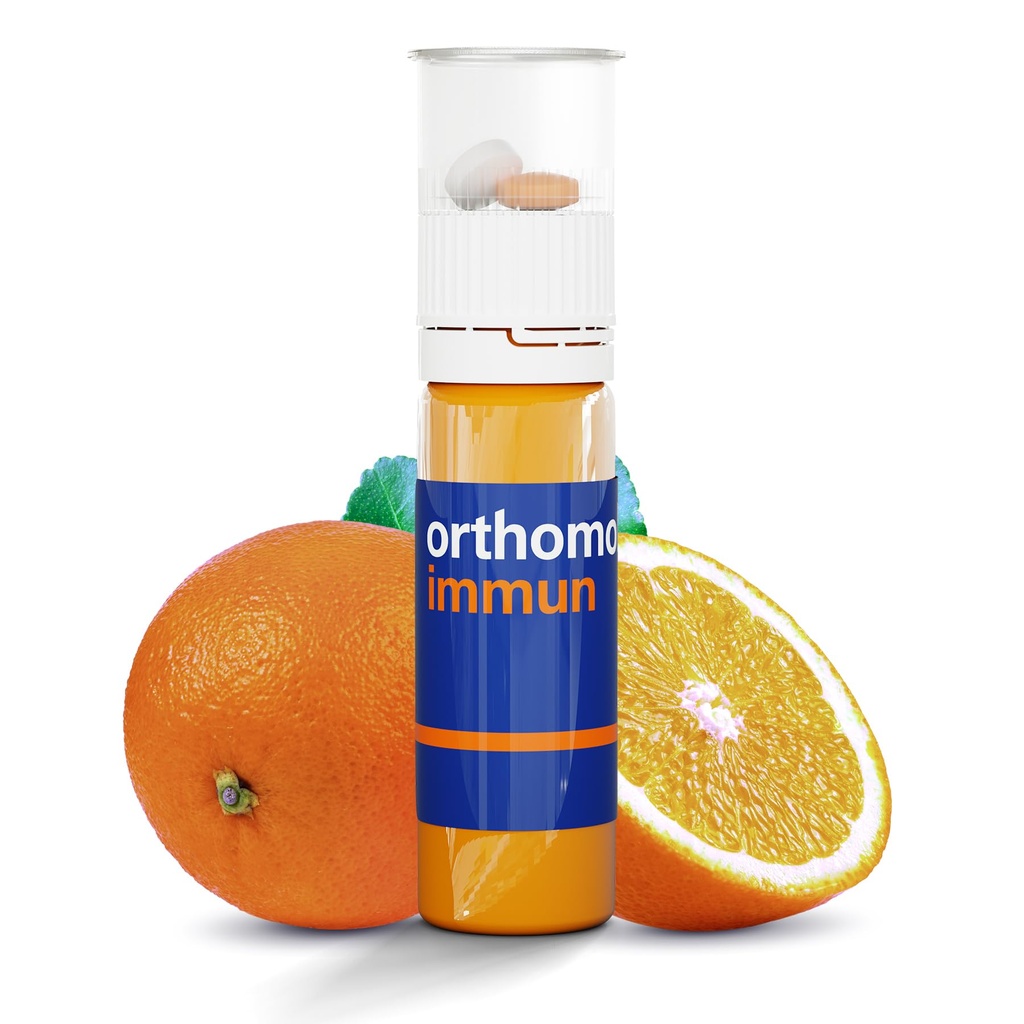 Orthomol Immun Injectieflacon, Immuun Ondersteuning Supplement, Capsule 30-Day Supply, Vitaminen A, B, C, D, E, Zink, Jodium