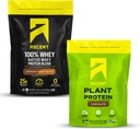 Ascent Whey + Plant Proteïne Poeder - Chocolade Pindakaas 2 lb & Chocolate 18 Servers