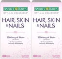 Nature's Bounty Optimale oplossingen Haar-, huid- en nagelsformule, 120 gecoate capletten (2 x 60 aantal)