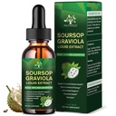 (4 Pack) 7 in 1 Soursop Extract Bitters Liquid Drops, Organic Sourop Oil Supplements for Cell Support & Regeration, Herbal Graviola Tinctuur, Immune Boost, Vegan, 1 Fl Oz