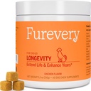 Longevity Hond Multivitamine 11-in-1 Dagelijkse Kauwen Kip Gearomatiseerd met Vlaszaad, 60 Tellen, Ondersteunt Hip en Joint Health, Immuun System, Huid en Jas, Hart Gezondheid, Energie en vitaliteit