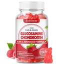 softbear Glucosamine Chondroitin Gummies, Sugar Free Glucosamine Chondroitin MSM Supplement with Elderberry Turmeric Supports Joint Health & Antioxidant, Raspberry Flavored 60 Count