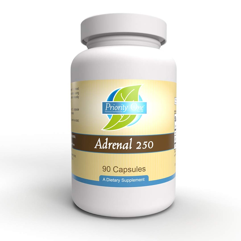Prioriteit One Vitaminen Adrenal 250mg 90 Capsules Adrenal Support