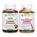 Halal Kids en volwassen multivitamine Gummies, volledige dagelijkse voedingsondersteuning voor familie, vegetarisch, ondersteunt energie en gezonde groei, Made in USA - Halal Vitaminen