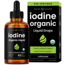 Biologische jodium vloeibare druppels - 250 mcg jodiumsupplement voor vrouwen en mannen - kaliumjodide-oplossing 250 mcg - 590 porties - schildklier-, hormoon- en metabolische ondersteuning - niet-GMO, Vegan NPN 80119762