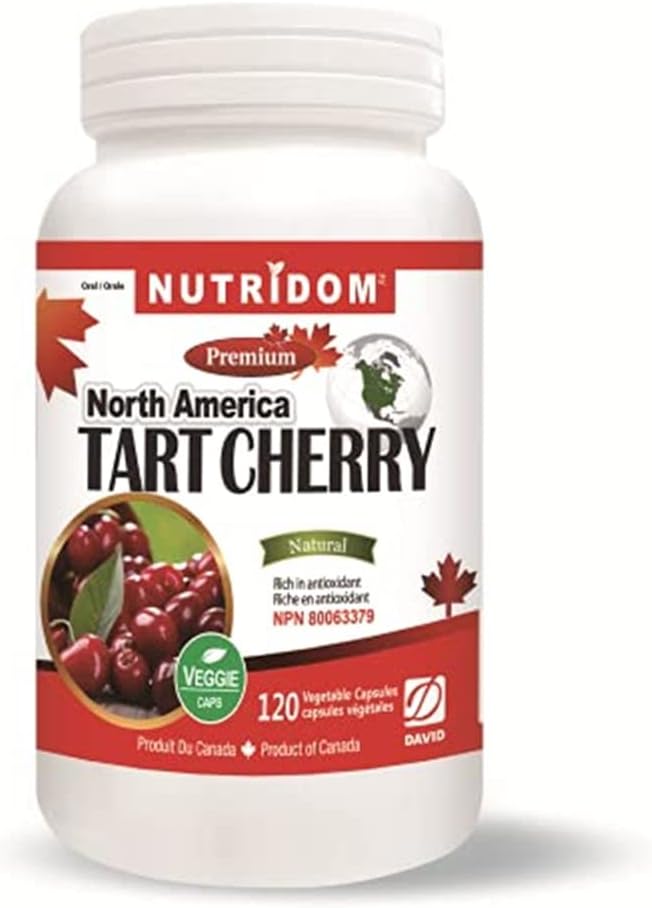 Nutridom Noord-Amerikaanse Tart Cherry 500mg-120 VCaps, Natuurlijke, Niet-GMO