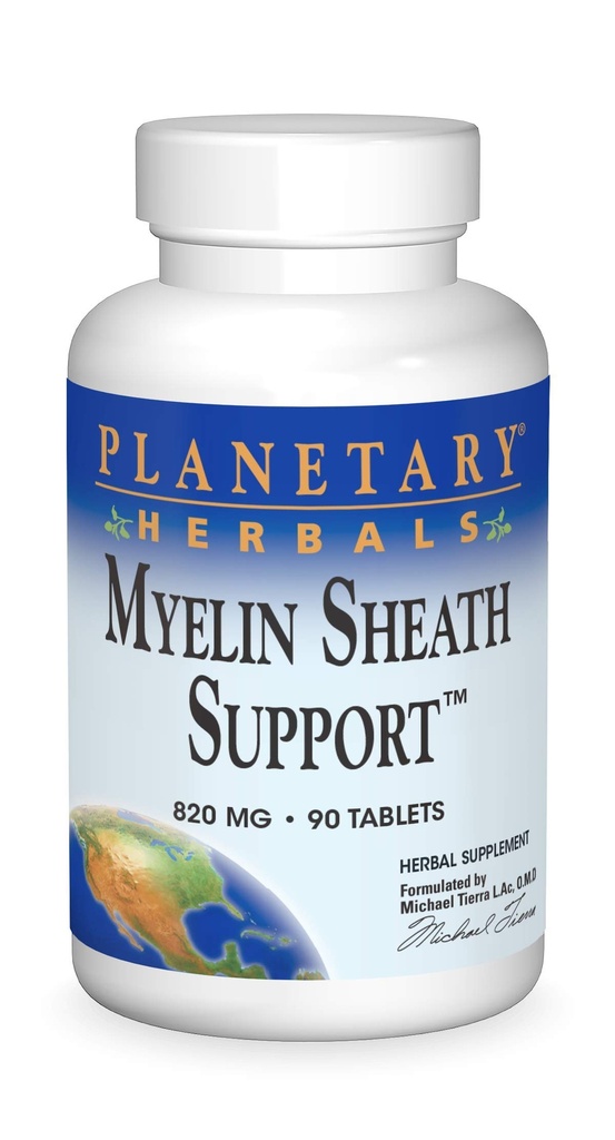 Planetaire kruiden Myelin Schedel Steun Tabletten, 90 Tellen