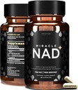 Miracle NAD+ Supplement - Urolithine A, Nicotinamide Riboside NR, NAD, Trans Resveratrol 1150 mg voor mannen en vrouwen - Antiveroudering, Cellular Repair, NMN Alternative - 3rd Party Tested 60 Capsules