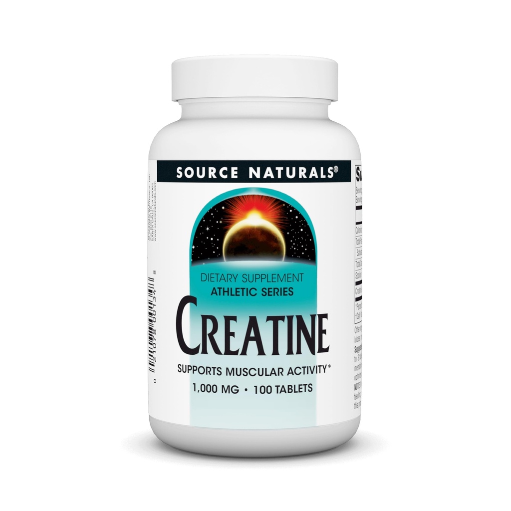 Bron Naturals Creatine - Ondersteunt spieractiviteit* - 100 tabletten