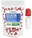 XPRS Nutra Maat 2 Lege Capsules - 500 Telle Lege Gelatine Capsules - Pillen DIY Capsule Vulling - Pure Bovine Pill Gel Caps for Do-It-Yourself Supplements (Rode/Wit)