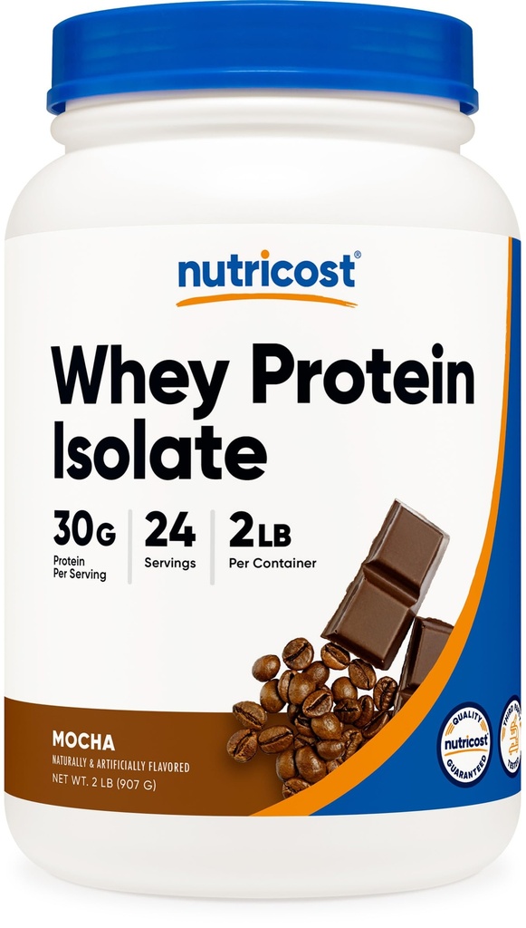 Nutricost Wei eiwitisolaat (Mocha) 2LBS