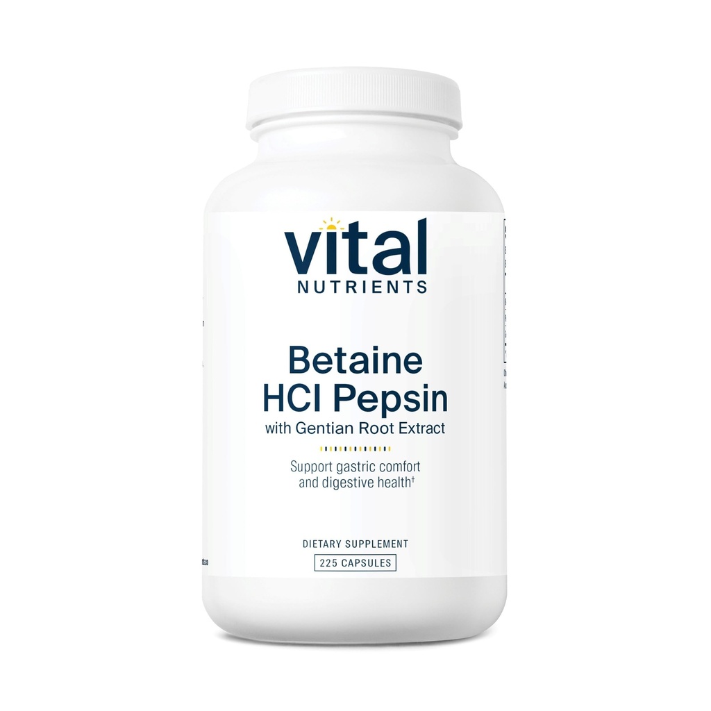 Vitale voedingsstoffen Betaine HCL Pepsin met Gentiaan wortelextract Digestive Enzyme Formula to Support Proteine Digestie en Nutriënt Absorptie* 