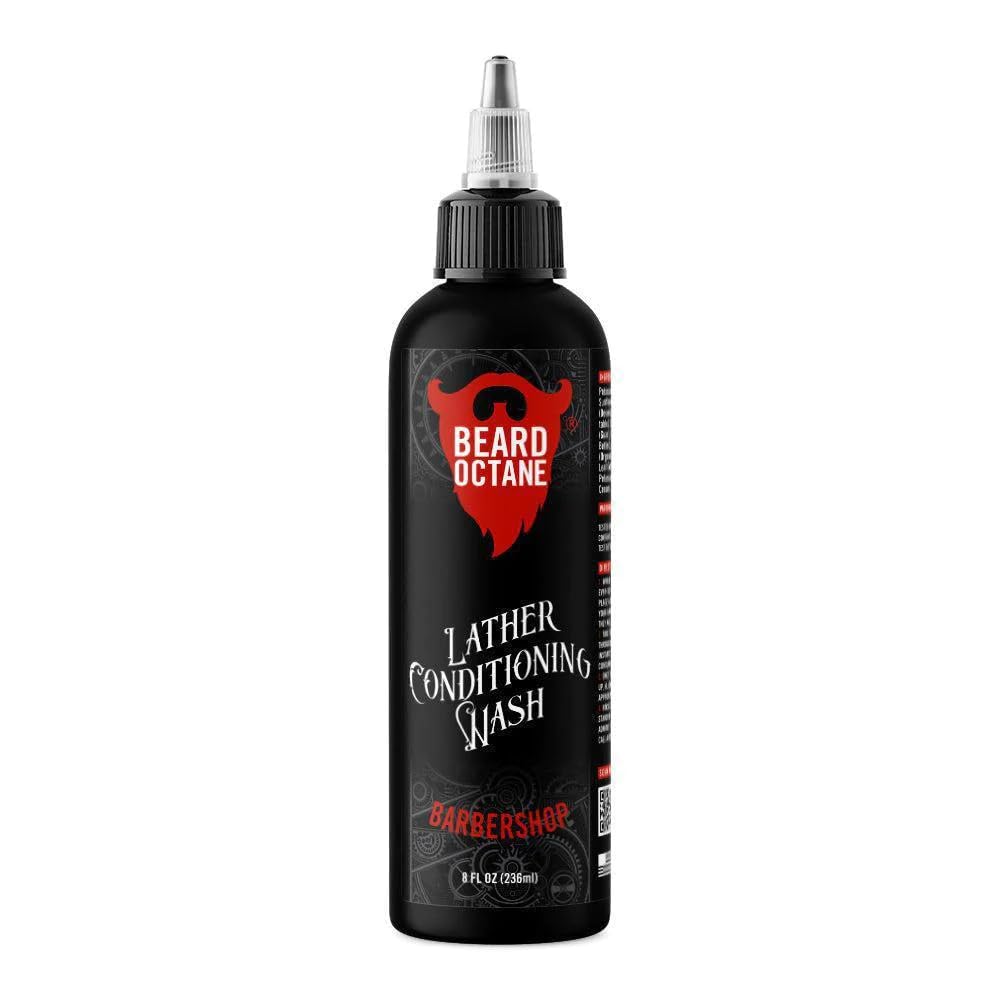 Baard Octane: Barbershop Beard Wash - 8oz Baard Shampoo - Reinigt & Moisturized Beards w/Shea Butter - Zachter Beards - Made in USA