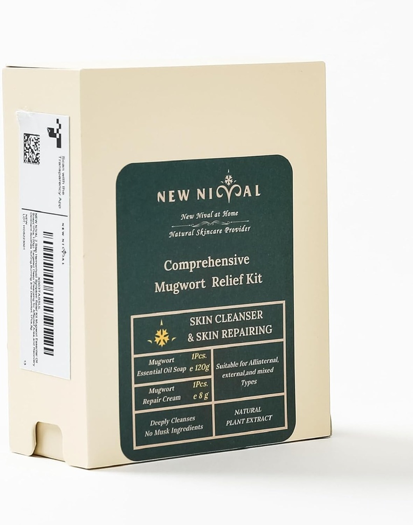 2 Stap Hemorrhoid Symptoom Relief Kit.Mugwort Essential Oil Zeep(1Pcs,120g)-Getapte diepe reiniging voor getroffen gebied, en herstel Zalf-Sothes Jeuk, Burning en Ongemak.1Pcs,8g.