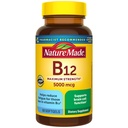 Nature Made Maximale sterkte Vitamine B12 5000 mcg, Dieetsupplement voor Energie Metabolisme Ondersteuning, 60 Softgels, 60 dagen Levering