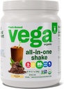 Vega Organic All-in-One Vegan Protein Powder Mocha (9 porties) Superfood Ingrediënten, Vitaminen voor Immunity Support, Keto Friendly, Pea Protein for Women & Men, 12.7oz (Packaging May Vary)