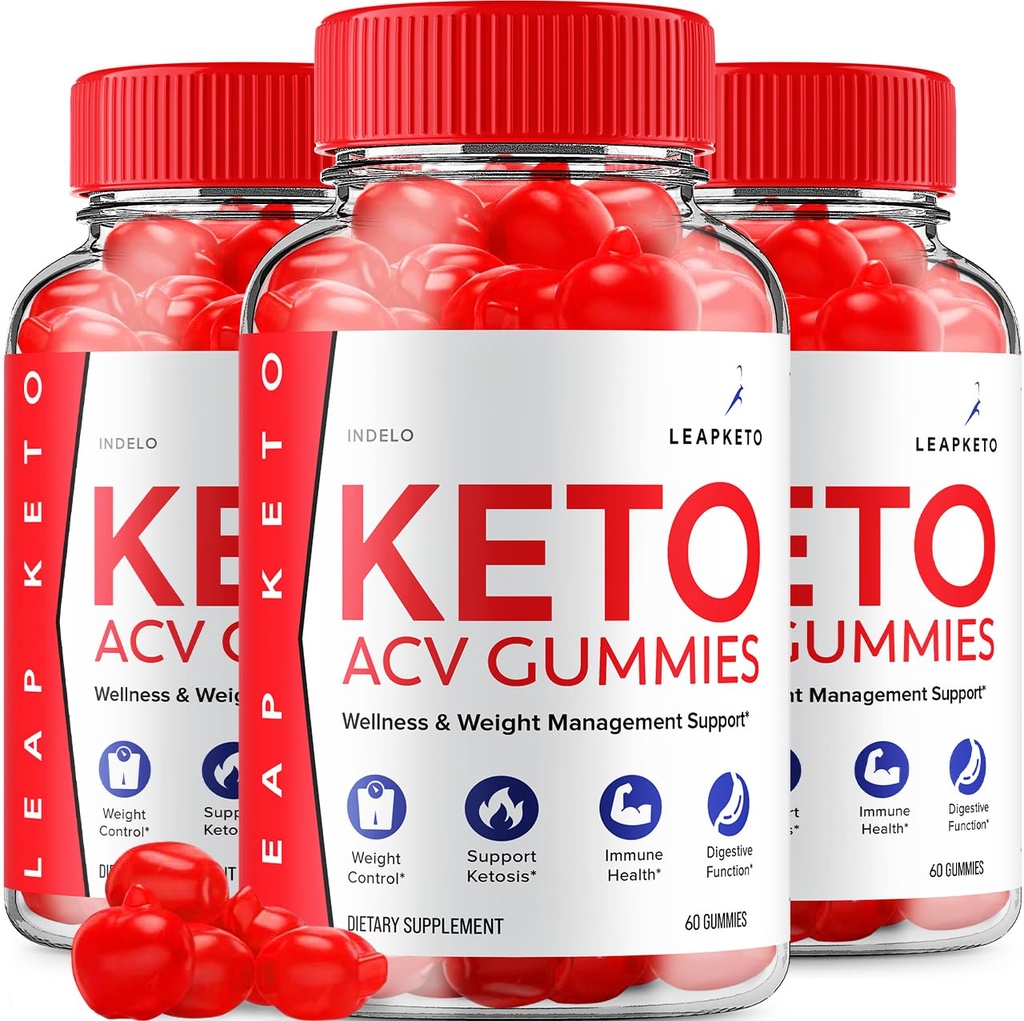 (3 Pack) Leap Keto ACV Gummies - Advanced Formula Leap Keto Plus Weight Management ACV Gummies Apple Cider Vinegar Keto Leap ACV Gummies Dieetsupplement Beoordelingen Mannen Vrouwen (180 Gummies)