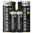 RAWYA Black Seed Oil - Organic Cold Pressed Nigella Sativa - Turkish Origin - USDA Organic - Natural Supplement - Black Cumin Seed Oil - Rich Flavor & High Concentration - 250ml Glass Bottle - 2 Pack