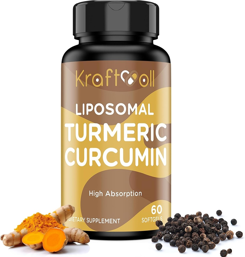 Liposomale Kurkuma supplement 60 Softgels voor volwassenen