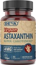 Deva Nutrition Vitaminen Astaxanthine 4mg, Vegan, Gemaakt van Hematococcus Pluvialis Microalgen, 30 Capsules, 1-pack