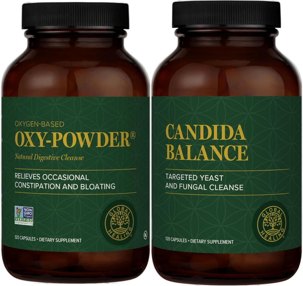 Global Healing Center - Oxy- Powder & Candida Cleanse Kit - Colon Cleanser en Ontgifting voor natuurlijke Candida Cleanse