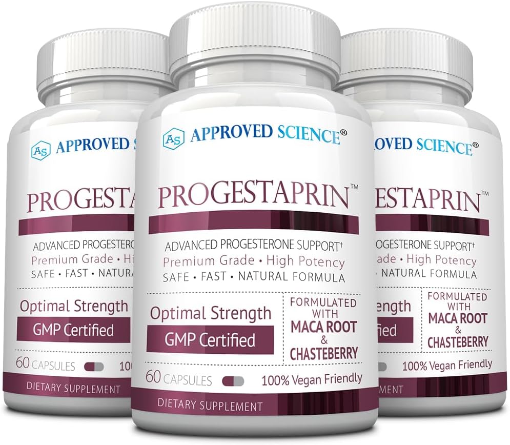 Goedgekeurde Science Progestaprin - Progesterone Support Supplement - 3 flessen - 180 capsules - Vegan