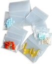 300 Packs Small Pill Bags, 6 mil Sturdy 3 Assorted Sizes 2x1.85'', 2.5x2.25'', 3x2.75'' Plastic Bags, Reusable Bags Clear Zip Bags, Pill Pouch Bags for Travel Storage Jewelry and Small Craft Pieces