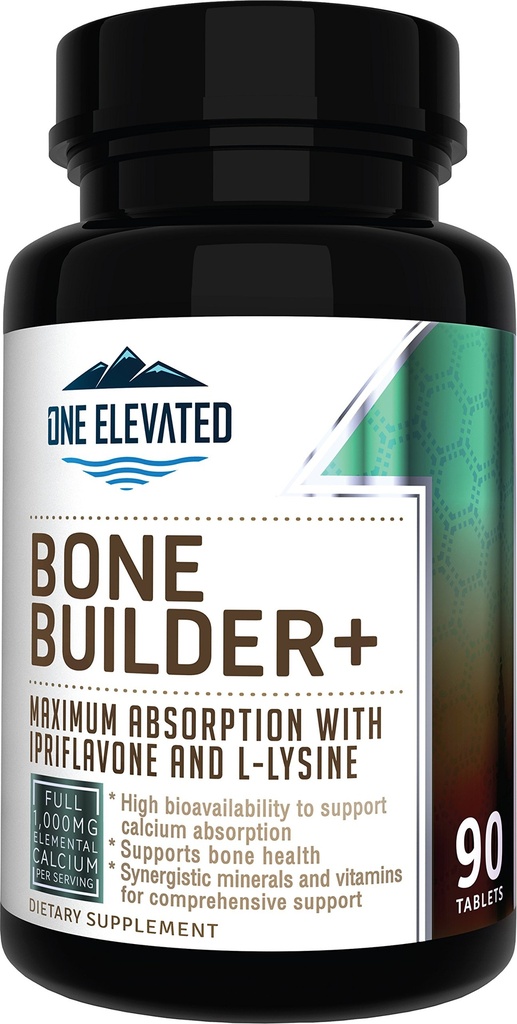Uitgebreide Bone Builder Calcium Supplement. Geformuleerd met hooggradig calcium-Carbonaat/Hydroxyapatiet/Citraat, Magnesium, Zink, D3. Werkt in Sync voor Optimum Bone Health en Bot Kracht.