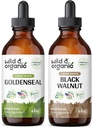 Wild & Organic Goldenseal Tinctuur 4 fl oz & Black Walnut Tinctuur 4 fl oz