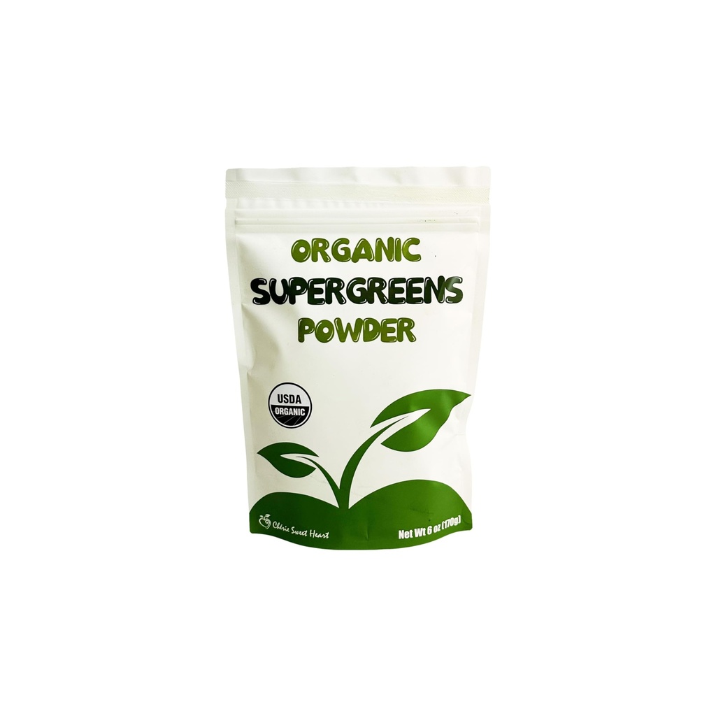 Cherie Sweet Heart Supergreens Powder - Green Superfood - Organic Greens Powder Super Greens - Smoothie Powder - Superfood Powder - Powdered Greens - 6 oz Super Greens Powder - 34 Servers