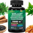 Shilajit Pure Himalaya 9000MG, Ashwagandha 2000MG, Rhodiola Rosea 1000MG, Panax Ginseng 1500MG, Turmeric 500MG, Gingko Biloba 500MG, Stinging Nettle 250MG, Cordyceps Mushroom 500MG