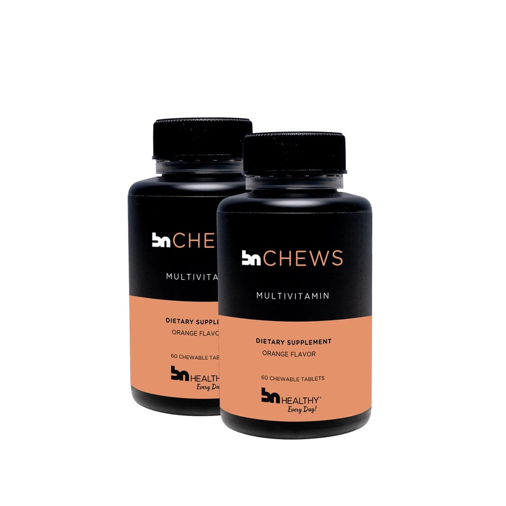 BNHealthy Chewable 2 Pack Bariatrische Multivitamine met Ijzer, Vitamine B12, Delicious Orange Flavor 