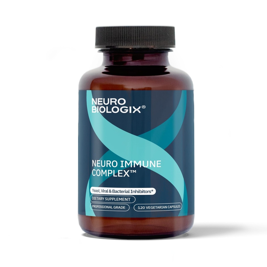 Neurobiologix Neuro-Immune Infection Control, Monolaurin & L Lysine with Elderberry, Olive Leaf, Cinnamon Bark & Grape Seed, Daily Immune Support for Men, Women & Kids, Gluten Free, 120 Capsules